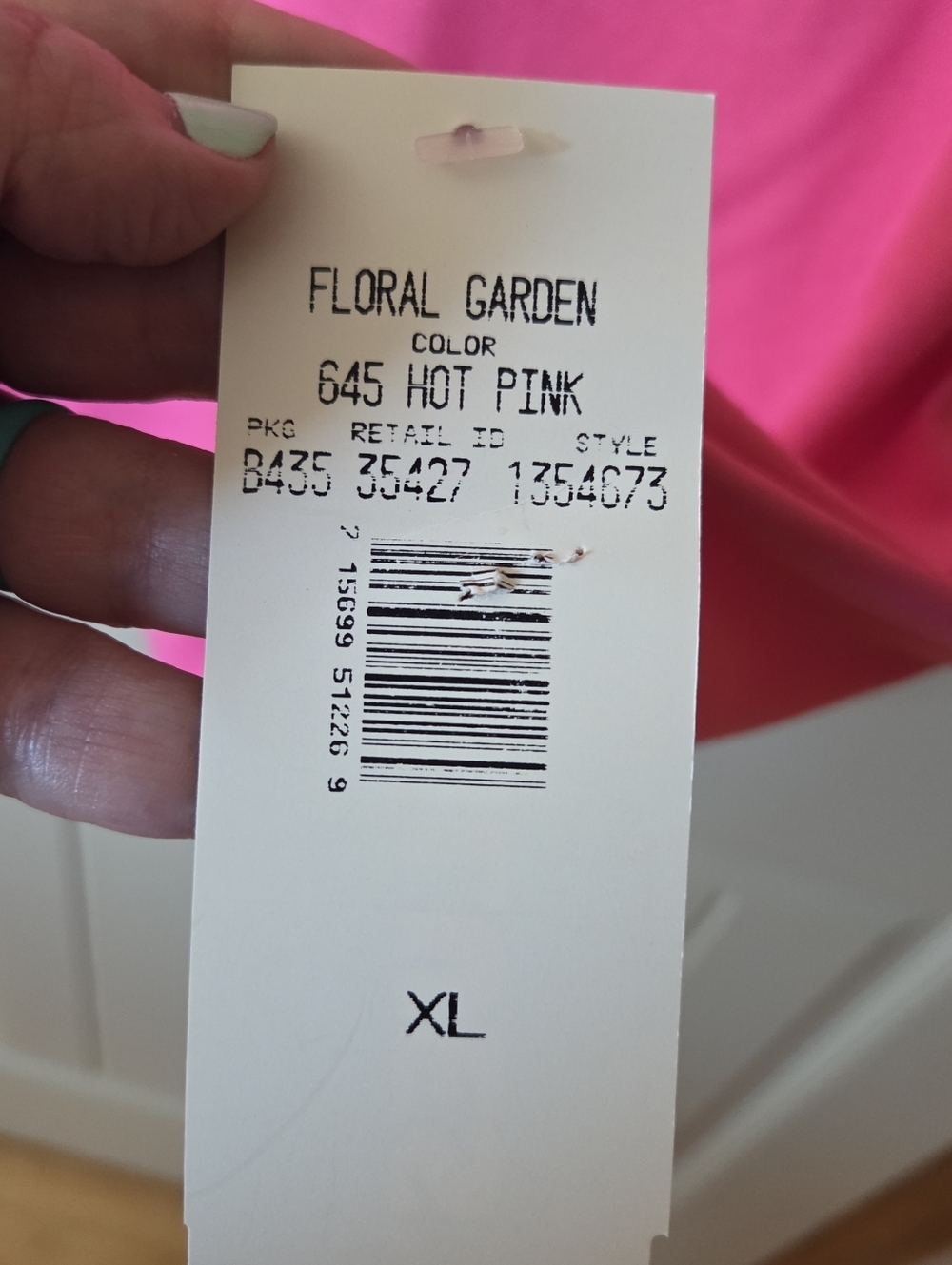 NWT Koret City Blues Hot Pink Short Sleeve Tee Floral Bow Detail XL Vintage - Picture 7 of 11